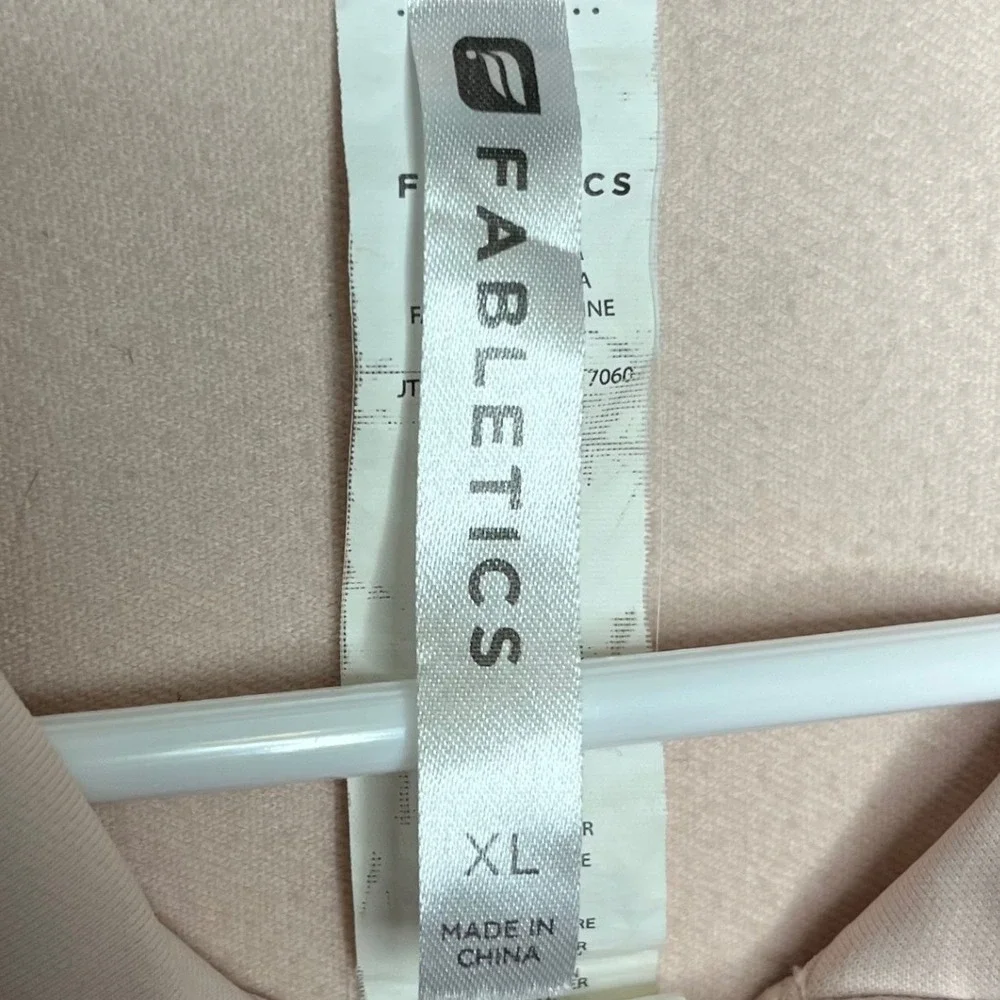 Fabletics Jacket‎ Blush Pink Mesh Panel Zip Activewear XL